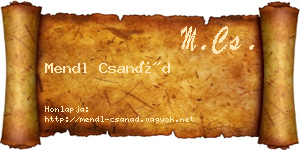 Mendl Csanád névjegykártya