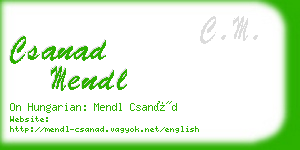 csanad mendl business card